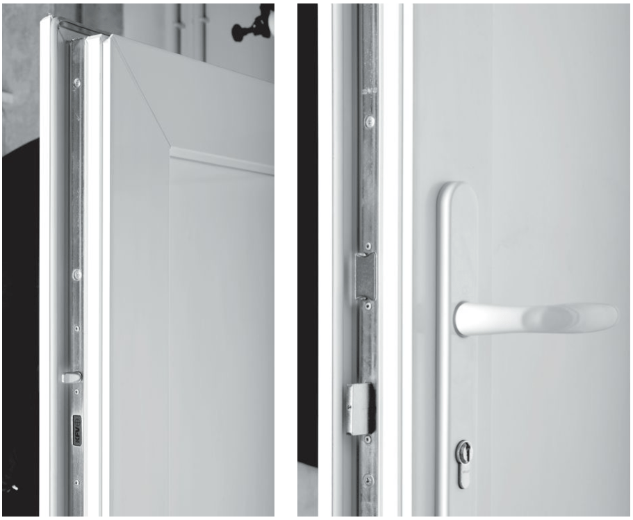 Poignées extérieures verticales pour portes d'entrée PVC